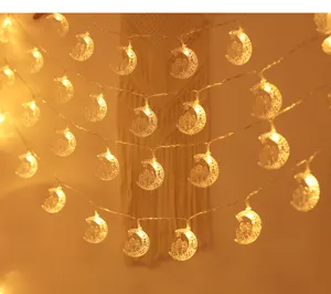 LED maan kasteel lichtketting, warme sfeerverlichting voor Ramadan en feestdagen.
