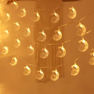 LED maan kasteel lichtketting warm wit decoratieve sprookjesverlichting Ramadan.