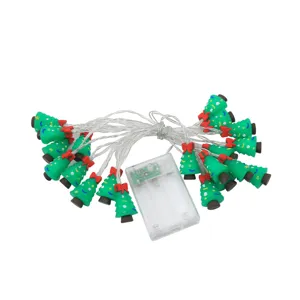 Χριστουγεννιάτικο δέντρο LED φωτάκια με θήκη μπαταρίας γιορτινή διακόσμηση δωματίου
