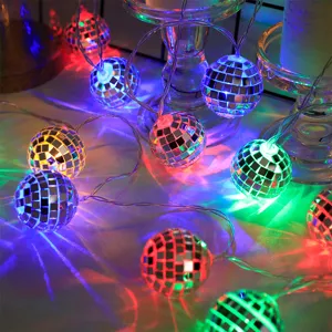 LED disco bal lichterketting mozaïek gekleurde feest verlichting kerst decoratie