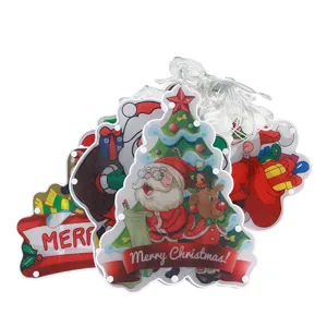 Christmas LED window suction cup lights, hanging Santa Claus fairy string lights for holiday decor