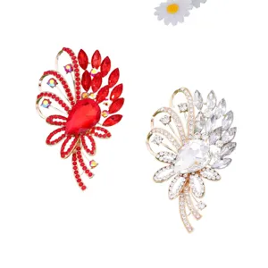 Broche de vidrio de diamantes de imitación de aleación de estilo europeo accesorio