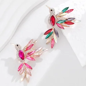 Elegante Strass Kolibri Brosche Pin für Damen Mantel Anzug Mode Accessoires Schmuck.