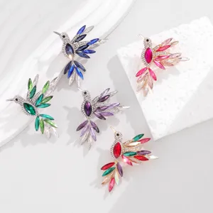 Kristall Kolibri Brosche exquisite Strass Tier Korsage für Damen Mantel Anzug Accessoires