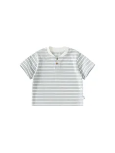 Baby jongens korte mouw gestreepte t-shirt casual zomer peuter pullover top kleding