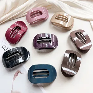 High End Silicone Oval Hair Claw Clip Large Hollow Hair Catch Clip Matte Nonslip Strong Hold Hair Clamp For Women Back Of Head Ponytail Hair Styling Accessory