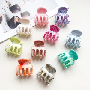 Damen Kleine Marmormuster Haarkralle Vier-Zahn Hai-Clip Für Dutt Einfacher Minimalistischer Haarschmuck Schmuck Für Frauen