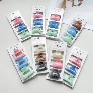 Set di Molletoni per Capelli con Texture Marmo per Ragazze Donne Fermagli per Capelli a Fiocco Moda Accessori Capelli Quotidiani