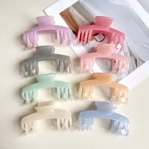 Pastell Jelly Haarklammern für Damen, süße doppelte Haarklammern für stilvolles Haarstyling Alltag.