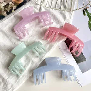 Jelly farbe haarspange große transparente acryl hai clip elegante haarspange für frauen frisur