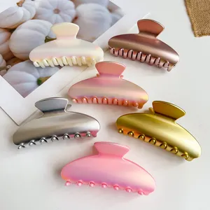 Molla per capelli semitonda galvanizzata PC elegante pinza squalo accessori capelli