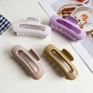 4er Set minimalistische matte Haarklammern in Pastellfarben für stilvolle tägliche Frisuren.