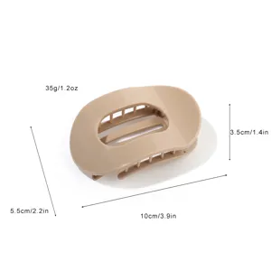 Silicone oval hair claw clip minimalist shark clip daily elegant hair accessory for women styling