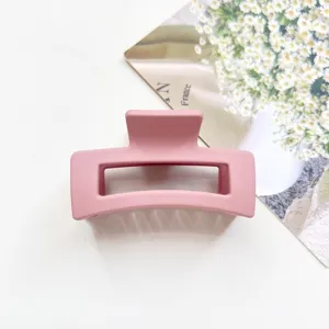 Amazon cross-border new 6.5cm square hair claw clip minimalist matte hair accessory wholesale