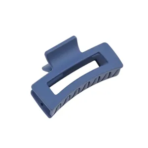 Amazon hot sale minimalist matte square hair claw clip, 6.5cm elegant blue shark clip for women.