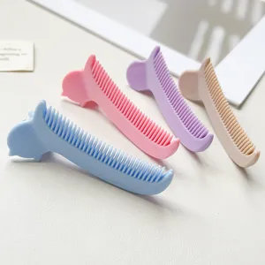 Pettine fermaglio per capelli tinta unita minimalista frangia styling strumento da viaggio