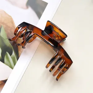 Elegante Haarklammer mit Schildpattmuster für Damen, große Acryl Haarkralle Haarspange.
