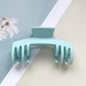 Hellblaue matte Haarklammer für dickes Haar, elegante Haifischklammer Haarspange.