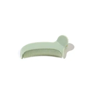Molla per capelli a pettine verde per frangia, piccola pinza portatile per viaggi e uso.