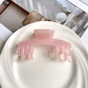Rosa Gelee Haarklammer für Damen elegante Hochsteckfrisur Haifischclip Haarschmuck.