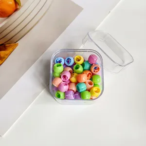 Mini pinces à cheveux colorées en coffret transparent, détails de coiffure pour filles.