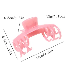 Jelly Haarklammer für Damen, rosafarbene Acetat Haarklammer für dickes Haar und tägliches Styling.