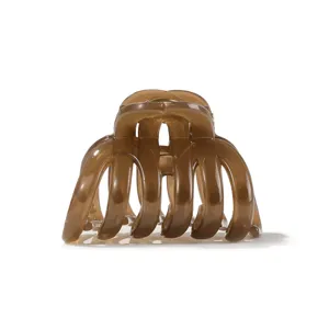 Braune Haarklammer transparent Schiffflammer elegante Haargummi Haarspange fuer Damen