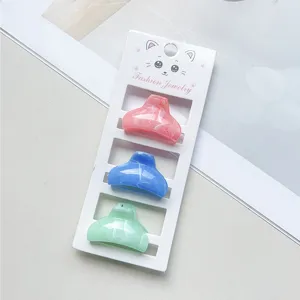 Set di 3 piccole mollette per capelli marmorizzate alla moda accessori minimalisti per capelli