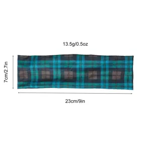 Klassieke geruite sport hoofdband, comfortabele elastische haarband voor fitness en dagelijks.