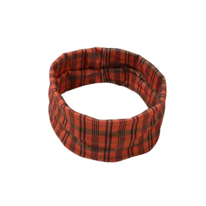 Klassieke ruit sport haarband voor vrouwen, hoge elastische hoofdband comfortabel en zacht.