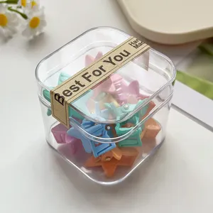 Mini Haarklammern Set für Kinder bunte Haarschmuck in transparenter Aufbewahrungsbox Detail