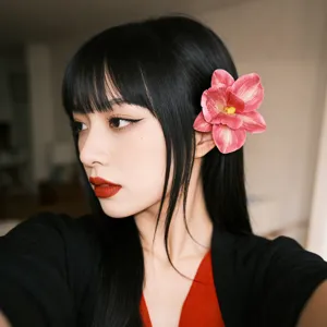 Simulation Blume Haarklammer böhmischer Urlaubsstil helle Blumen Entenschnabel Haarklammer