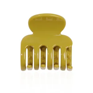 Olijfgroene plastic haarklem, snoepkleurige kleine haarklauw voor dames haaraccessoire styling.