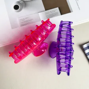 Set di mollette per capelli in gelatina trasparente, accessori per capelli semplici.