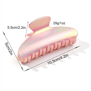 Molla per capelli elettroplastica sfumata rosa, clip squalo media per acconciatura da donna.
