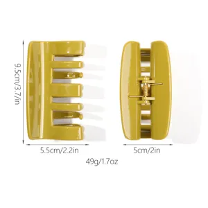 Green hair claw clip for women, nonslip strong hold hair jaw clip, elegant hair accessories.