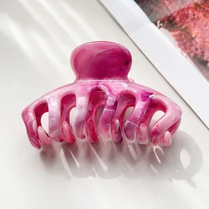 Molletta per capelli marmorizzata rosa elegante artiglio in acetato per donne styling