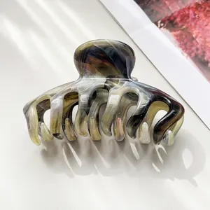 Molla per Capelli in Acetato Marmo Elegante Pinza per Acconciatura Donna Moda Style