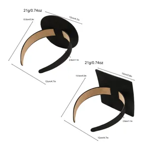 Creative graduation cap headband for graduation ceremony party photo props wide hair hoop styling