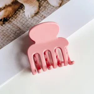 Rosa matte Haarklammer, kleine Kunststoff Haarklammer für schöne Frisuren und tägliches Styling.