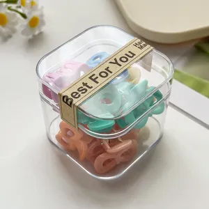 Süße Mini Haarklammern Set in transparenter Box Pastell Haaraccessoires für Mädchen
