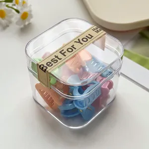 Transparente Box mit bunten Mini Haarklammern für süße Frisuren und feine Haarstyling-Looks.
