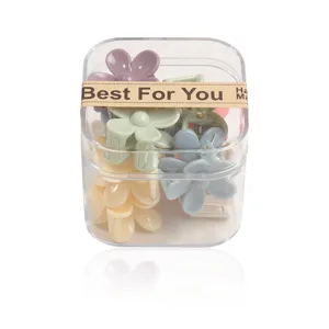 Süße Mini Blumen Haarklammern Set in transparenter Box, ideal für Mädchen tägliches Styling.
