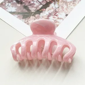 Molletta per capelli marmo rosa donna, elegante clip artiglio in resina per acconciatura quotidiana