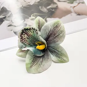 Künstliche Orchideen Haarspange, boho Urlaubs Haarschmuck mit Entenschnabelclip.