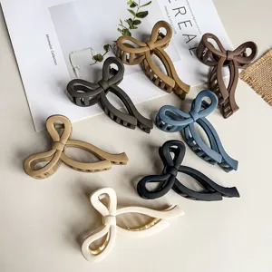 Matte Schleife Haarklammer für Damen, elegante Kunststoff Haargreifer Haarschmuck Zubehör.