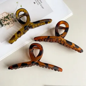 13cm Kreuz Haarklammer elegante Schildpatt Haarkralle fuer dickes Haar Styling Design.