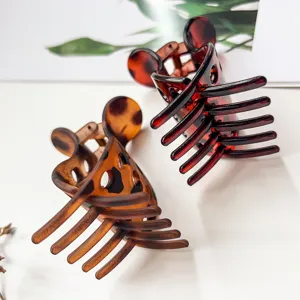 Schildpad haarklem met schattig oren design, grote haarklem voor dames haarstyling.