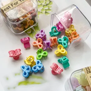 Joli ensemble de mini pinces à cheveux fleur avec boîte, pinces colorées pour enfants femmes.