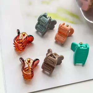 Mini pinces à cheveux colorées, petites pinces en résine pour femmes, accessoires de coiffure.